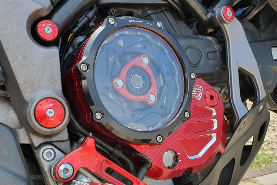Clear cover oil bath clutch Ducati BICOLOR