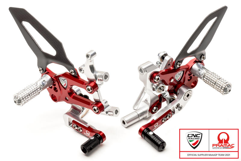 Adjustable rearsets RPS Ducati SBK Panigale series Team Pramac MotoGP Limited Edition