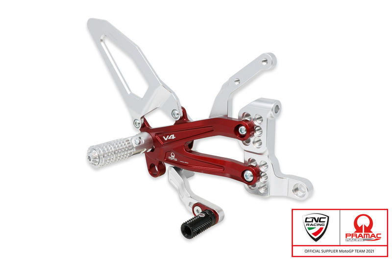 Adjustable rear sets Ducati Panigale V4 series for V4, V4 S and V4 Speciale - Pramac Racing limited Edition
