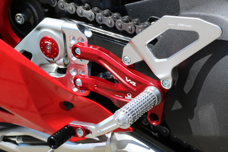 Adjustable rear sets RPS Ducati Panigale V4 series for V4, V4 S and V4 Speciale - EASY - Pramac racing Limited Edition