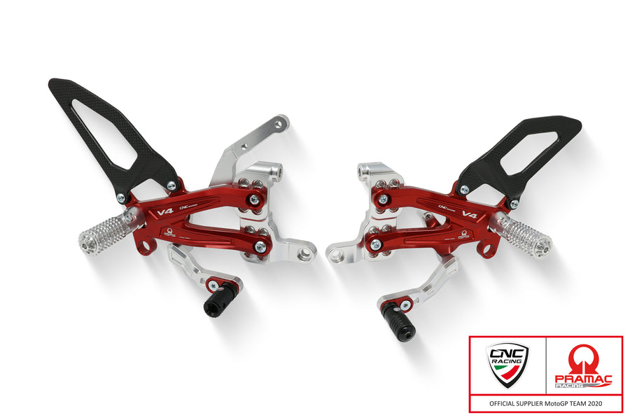 Adjustable rearsets Ducati Streetfighter V4 Carbon - Pramac Racing Limited Edition