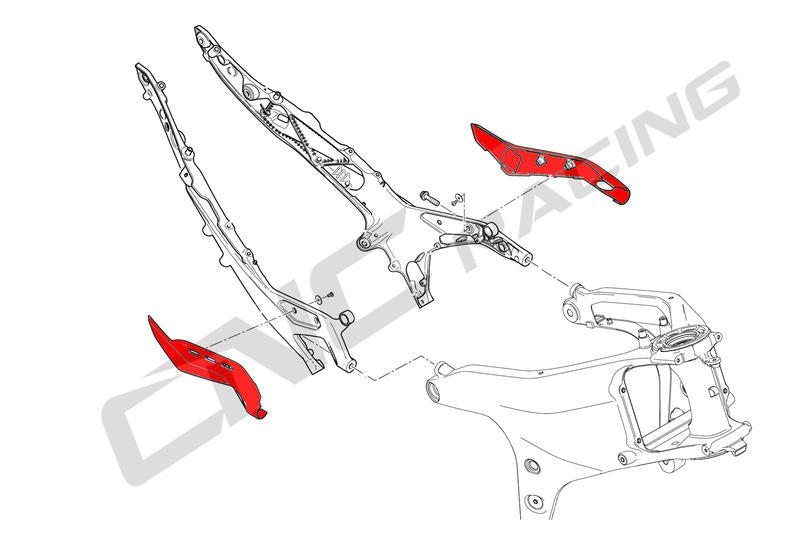 Rear subframe covers Ducati Panigale V4 - Matt Carbon